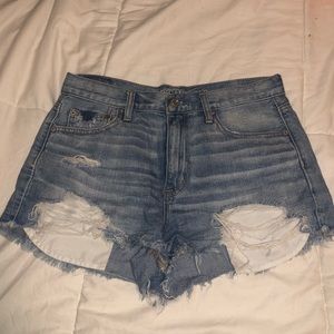 Distressed American Eagle Vintage Hi-Rise Shorts